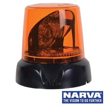 NARVA LED Aeromax Rotating Beacon With Flange Base - Amber